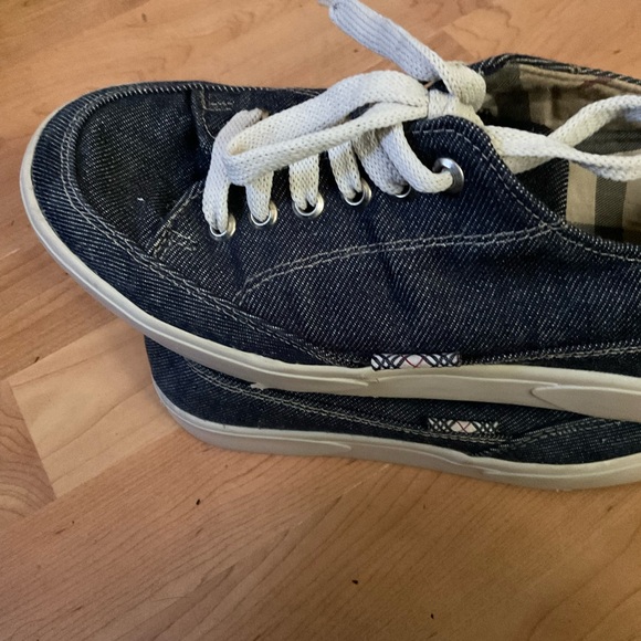 “BURBERRY” Style Denim Lace Up Running Shoes - Picture 4 of 8
